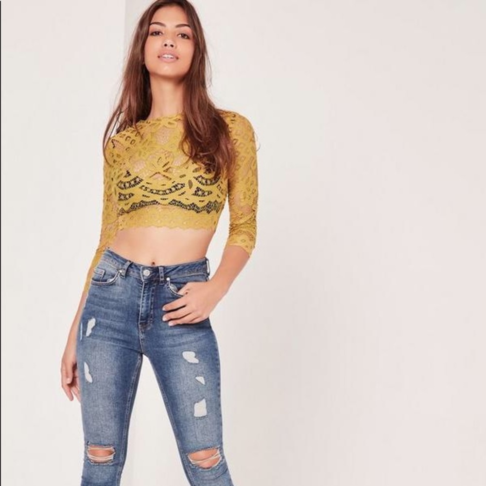 Missguided Lace Crop Top